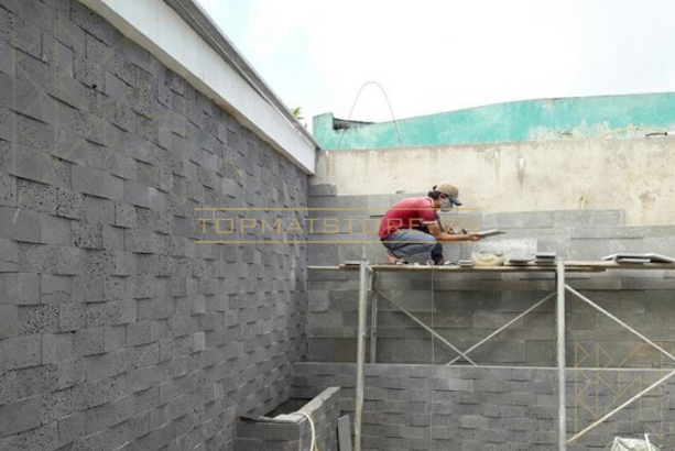 Cách ốp đá ong xám 10